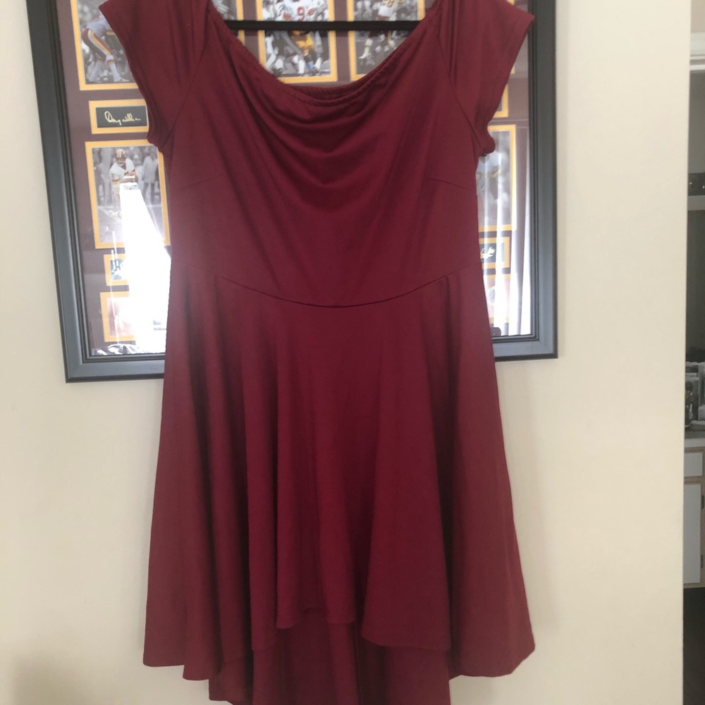 Cap sleeve off the shoulder dress